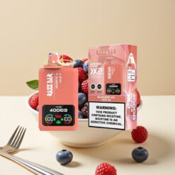 Razz Bar 40000 Puffs Jetable Vape - Écran d'affichage, 1.0Ω×2 Mesh Coil, Batterie 650 Mah, Port Type-C - MYRTILLE GLACÉE & LOVE 66