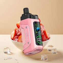 Razz Bar 45000 Puffs Jetable Vape Fraise Glacée – Jusqu'à 45000 Puffs, 1.0 Ohm Mesh, Airflow Réglable