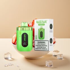 Razz Bar 50K Puffs Jetable Vape - Fraise Glacée, 50000 Puffs, 1.0 Ohm Mesh Coil, 650mAh