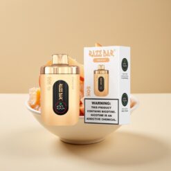 Razz Bar 50K Puffs Jetable Vape Pêche Glacée - 50000 Puffs, 1.0 Ohm Mesh Coil, Rechargeable Type-C