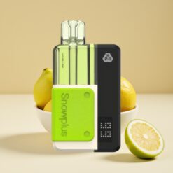 Snowplus Swift Pod Kit 15000 - 15000 bouffées, batterie 1000 mAh, aromatisé Citron Vert, dimensions 43 x 81 x 25 mm