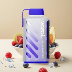 VOZOL Gear Power 20000 Puffs - Technologie S.i.L.C. Tech, 20mL, Double Mesh Coil, Écran Plein, Bleu Framboise Glacée