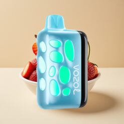 VOZOL RAVE 40000 Jetable Vape Cerise-Fraise - Design Lumineux à 270°, Mode Fête Synchronisé, Batterie 1000mAh