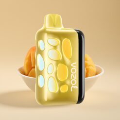 VOZOL RAVE 40000 Jetable Vape Mangue Pêche – Design Lumineux à 270°, Mode Fête Synchronisé, Batterie 1000mAh