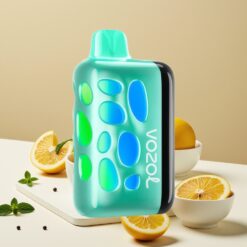 VOZOL RAVE 40000 Jetable Vape Menthe Fraîche – Design Lumineux à 270°, Mode Fête Synchronisé, 80% de Charge en 20 Min