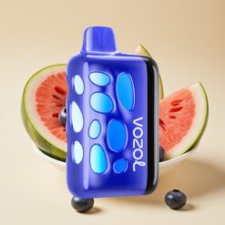 VOZOL RAVE 40000 Jetable Vape Myrtille Pastèque - Design Lumineux 270°, Mode Fête Synchronisé, 80% Charge en 20 Min