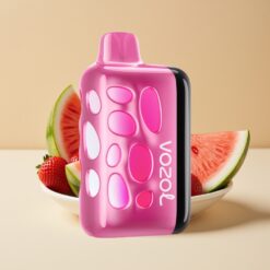 VOZOL RAVE 40000 Vape Jetable - Design Lumineux 270°, Mode Fête Synchronisé, Batterie 1000mAh, Fraise Pastèque