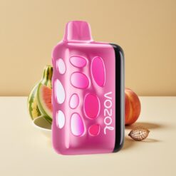 VOZOL RAVE 40000 Vape Jetable - Design Lumineux 270°, Mode Fête Synchronisé, Fraise-Melon-Pêche, 20/50mg/ml, 1000mAh