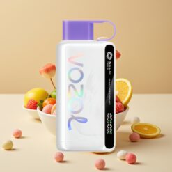 VOZOL STAR 9000/12000 Vape Jetable - Bonbon Arc-en-Ciel, Affichage par Secousse, S.i.L.C TECH, 30% Charge Rapide, 650mAh