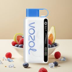 VOZOL STAR 9000/12000 Vape Jetable - Framboise Bleue Glacée, 650mAh, Recyclé, Charge Rapide