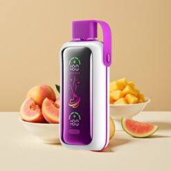 VOZOL Star 20000 Puffs - Écran miroir HD 2,2", Double mesh, 650mAh - Pêche Mangue Pastèque