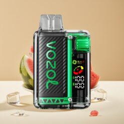 VOZOL Vista 20000 Puffs - Batterie Rechargeable 650mAh, 2% Nicotine, Écran OLED, 6 Niveaux de Puissance et Pastèque Glacée