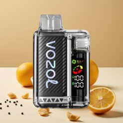 VOZOL Vista 20000 Puffs - Batterie rechargeable 650mAh, Résistance 2%, Écran OLED, Vanille Tabac