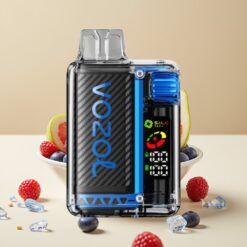 VOZOL Vista 20000 Puffs Rechargeable Battery 650mAh, Nicotine 2%, Écran OLED, 6 niveaux de puissance, Bleu Framboise Glacée