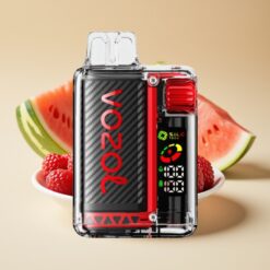 VOZOL Vista 20000 Puffs avec batterie rechargeable 650mAh, résistance 2%, écran OLED et coil S.i.L.C Tech Dual Mesh - Framboise Pastèque